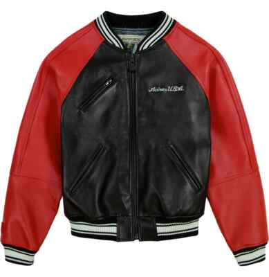 NEW AVIREX TRACK 'N' FIELD VARSITY LEATHER JACKET | eBay