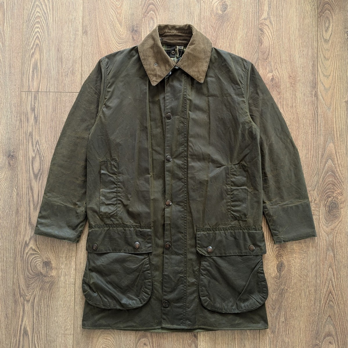 Barbour A200 Border Wax Jacket C3691CM Made In England Green | eBay