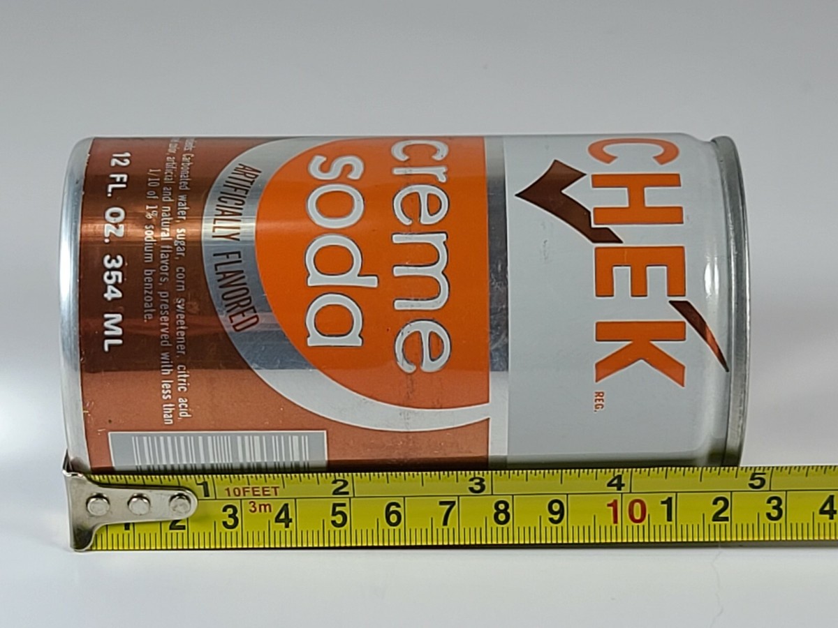 Vintage Chek Creme Soda Pop Can Aluminum Deep South Products