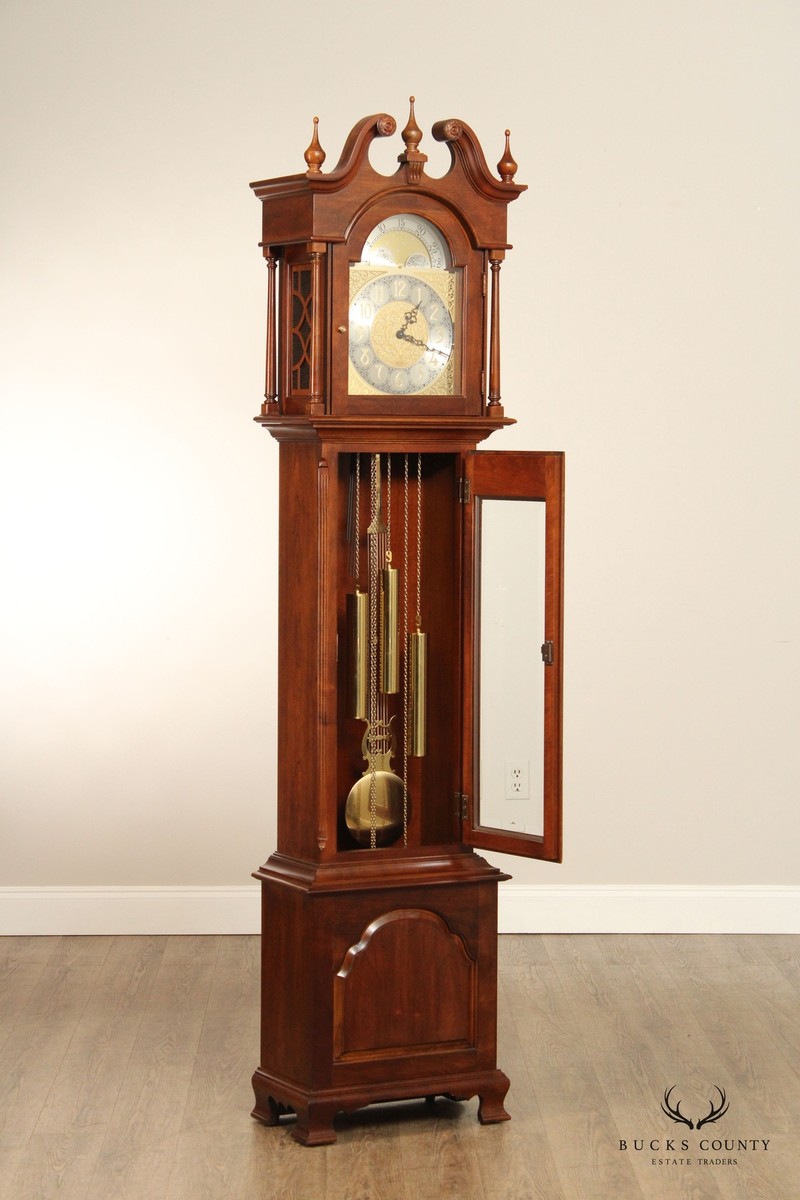 Ethan Allen Chippendale Style Cherry Grandfather Clock | eBay