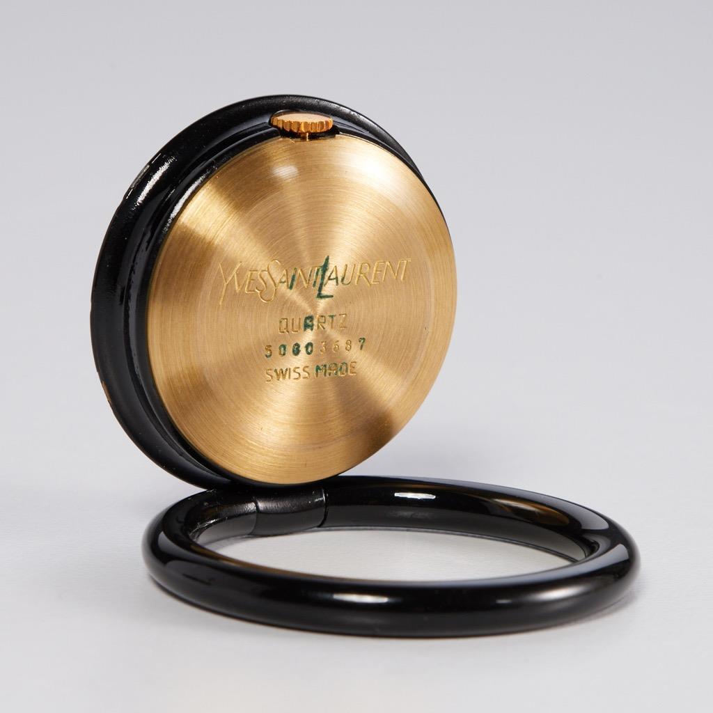 Yves Saint Laurent YSL Pocket Watch Clock Quartz Swiss Made with