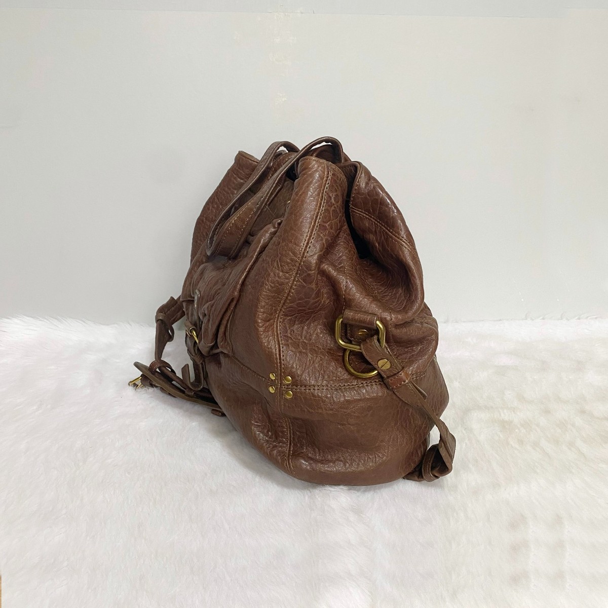 JEROME DREYFUSS Billy Large Brown Two Way Leather Bag | eBay