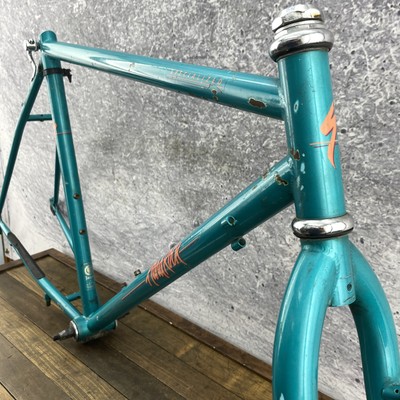 Vintage Specialized Hard Rock MTB Bike Frame 20in Teal Steel 80s