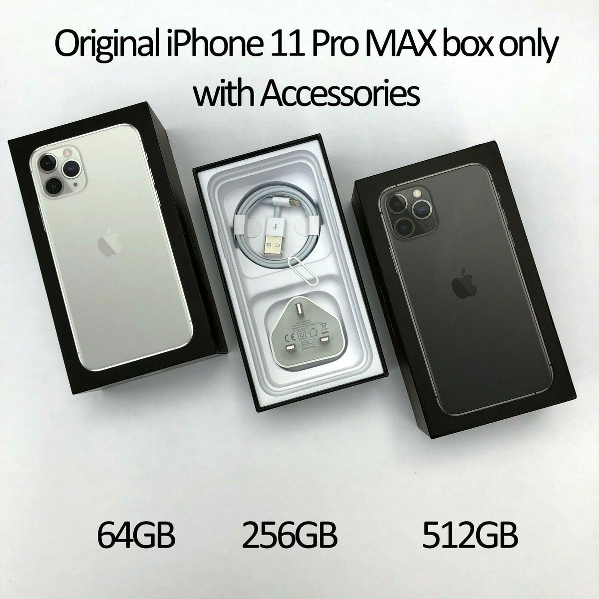 Original iPhone 11 Pro MAX box only and Accessories 64GB 256GB