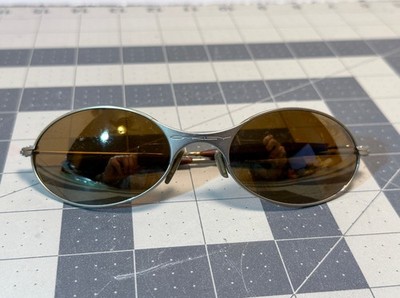OAKLEY E-Wire (Gen 1) '90s Silver Frame w/ Brown Lens VINTAGE