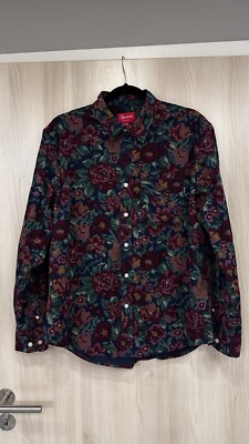 FW20 Supreme Digi Floral Corduroy Shirt Size M Medium Button Up