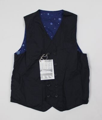 BRAND NEW-Engineered Garments FWK Navy Floral Reversible Vest-SZ1