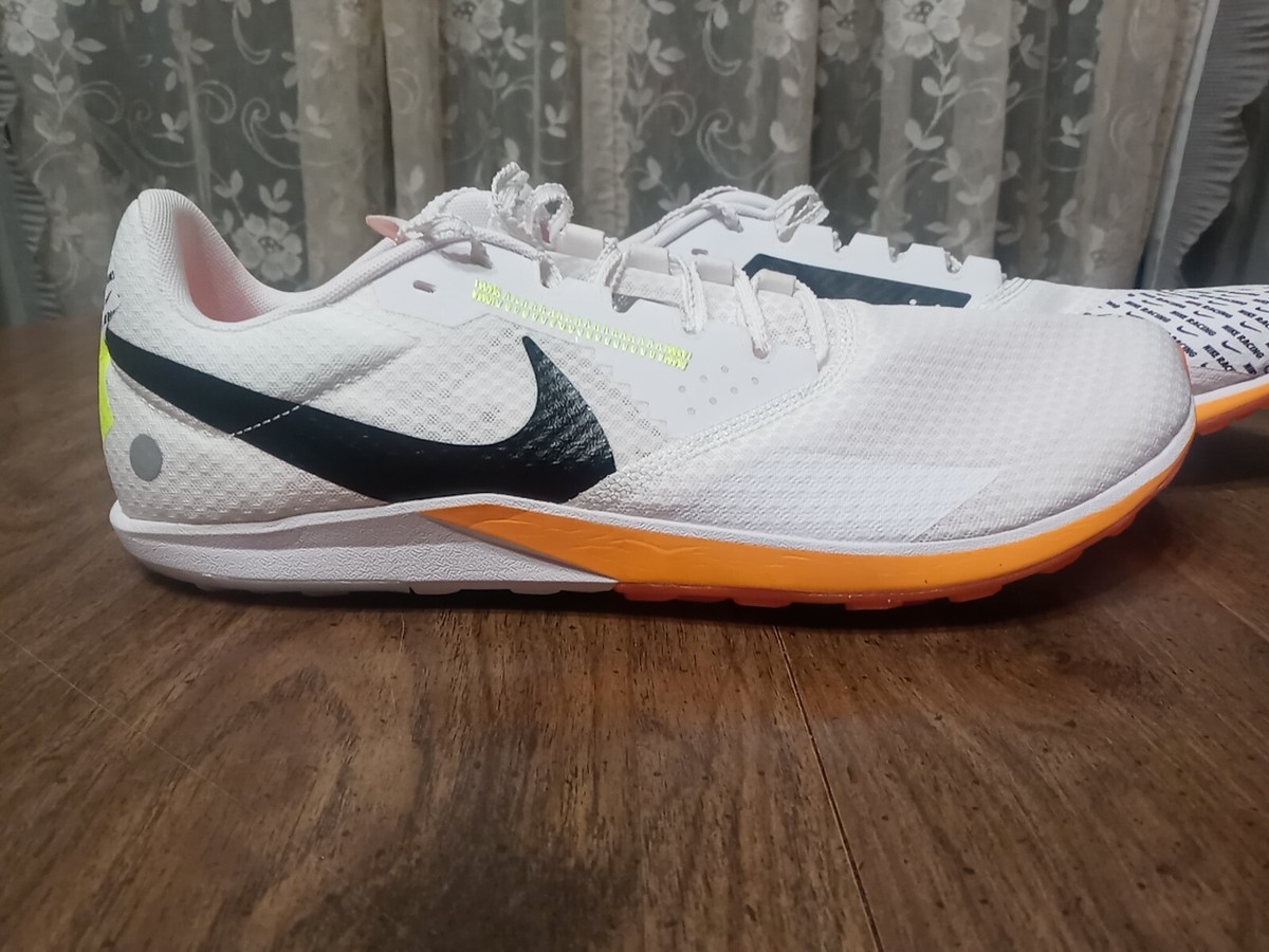 Nike Zoom Rival XC 6 White/ Orange Track Shoe's Spikes DX7999-100