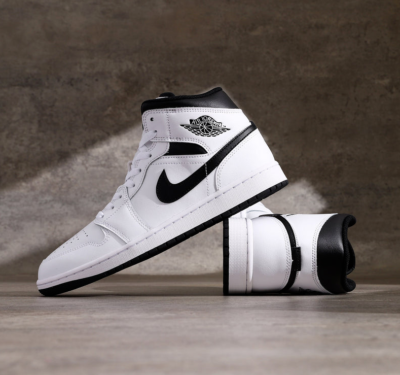 Nike Air Jordan 1 Mid Reverse Panda White Black Men's Sizes DQ8426