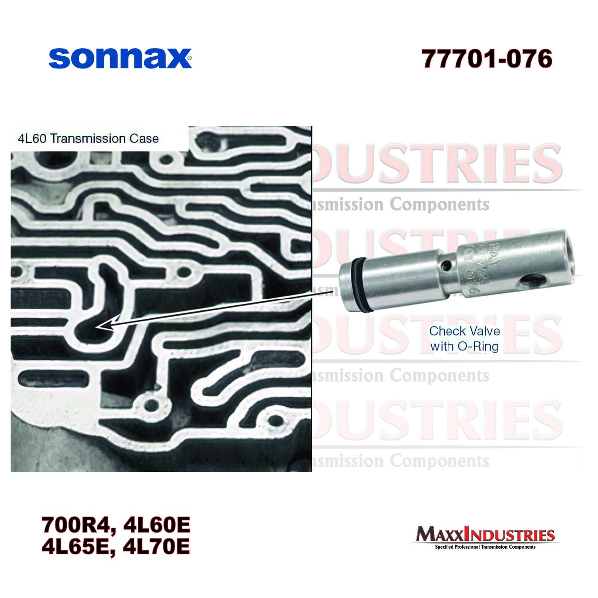 Sonnax 77701-076 Transmission Servo Release Check Valve 4L60E