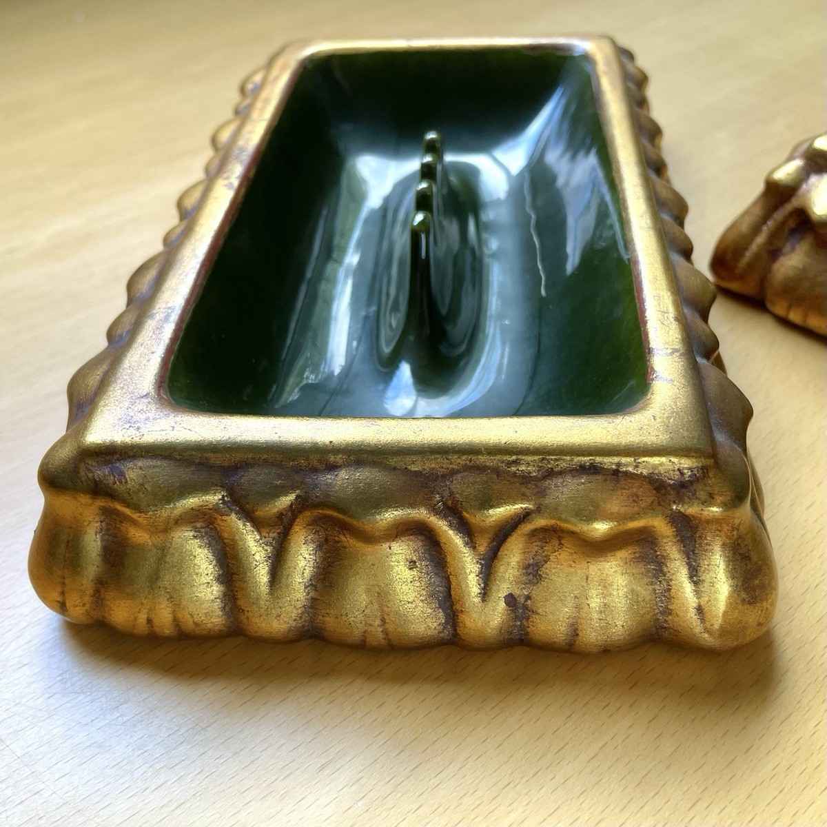 Ashtray Vintage Anthony Freeman McFarlin Set of 2 Gold California