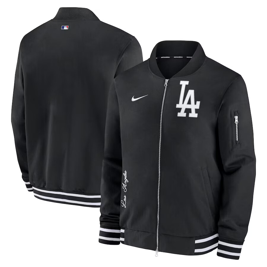 Los Angeles Dodgers フード付きジャケット ブラック Los Angeles