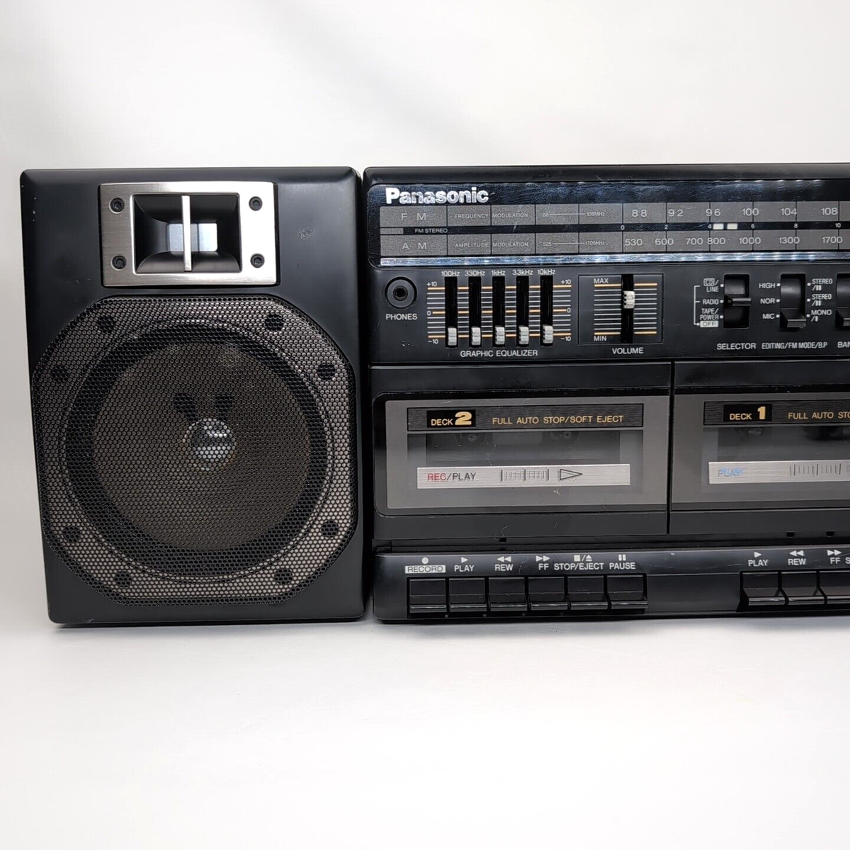 Vintage Panasonic RX-CT800 Stereo Dual Cassette AM/FM Boombox