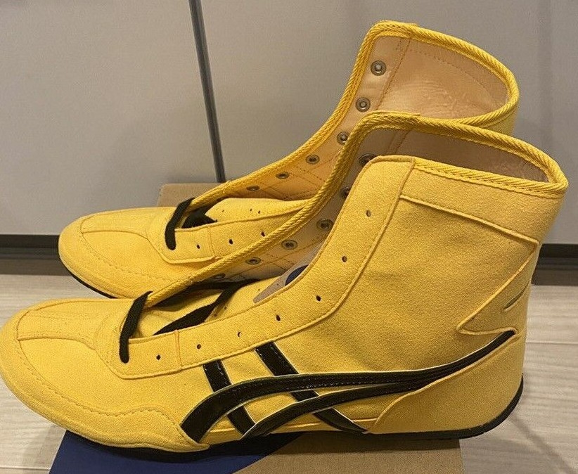 Asics Wrestling Shoes EX-EO special order 1083A001 Yellow × Black
