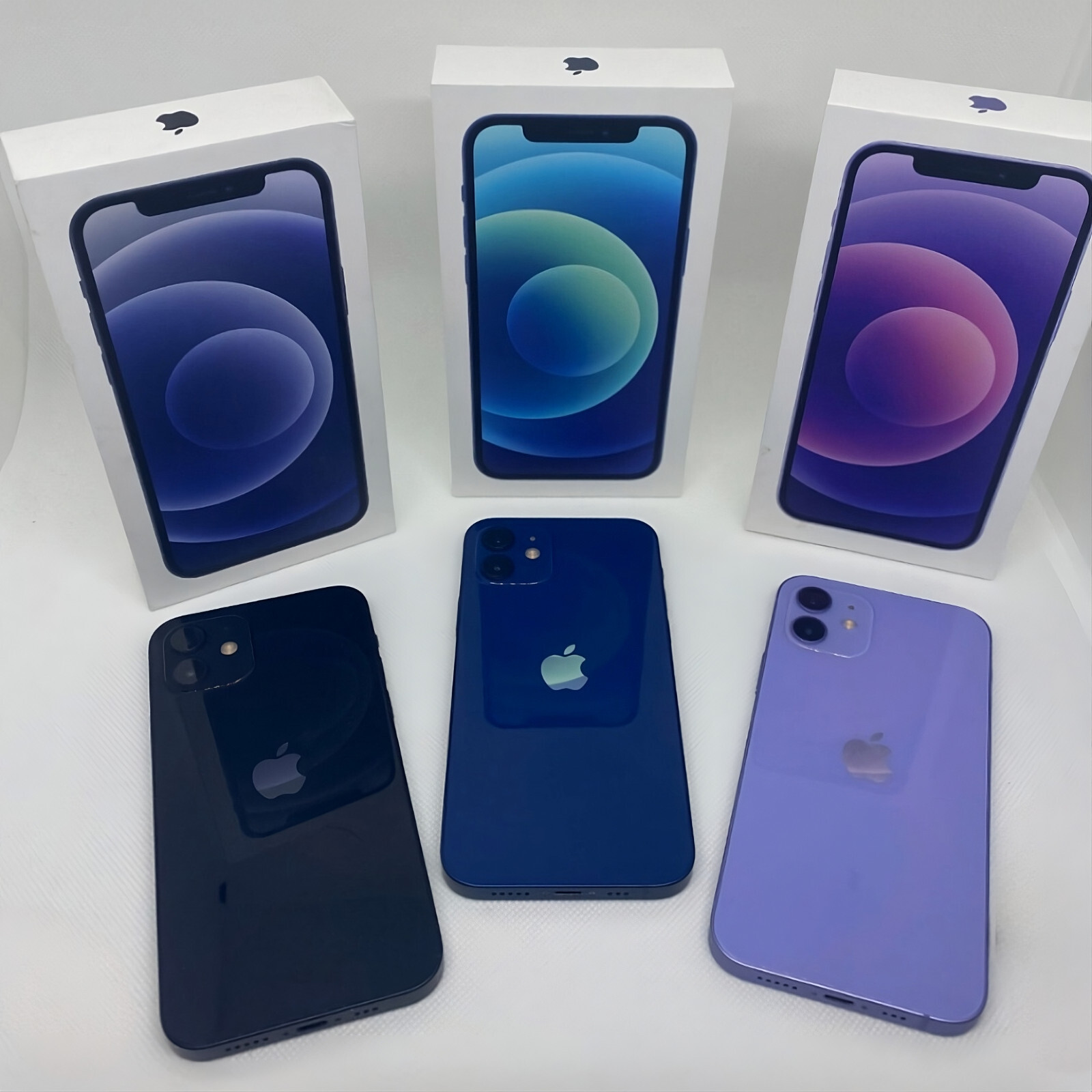 Apple iPhone 12 SEHR GUT Schwarz Weiß Blau Lila 64GB 128GB 256 OVP