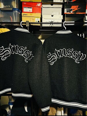 Stussy Casentino Wool Varsity Jacket Men's Size Medium | eBay