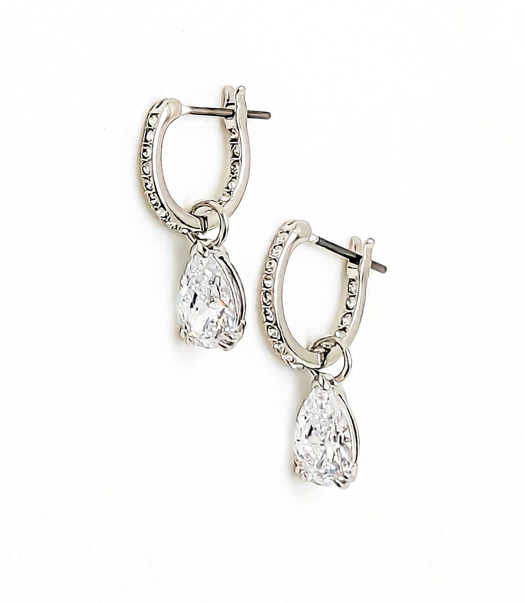 New Women's SWAROVSKI Brand 5636716 Pave White Pear Drop Millenia