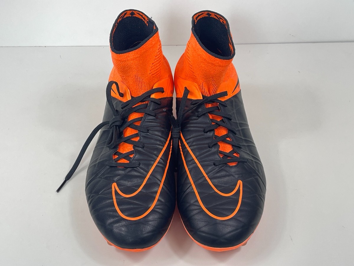 Nike Hypervenom Phantom II FG Leather Soccer Cleats Black Total