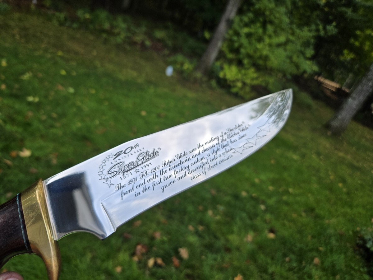 Harley-Davidson Super Glide 20th Anniversary Buck Custom Knife