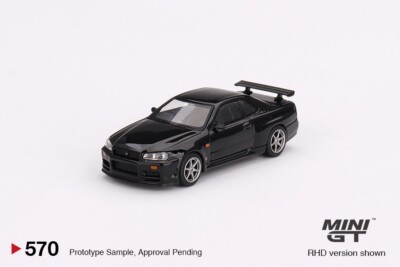Mini GT Nissan Skyline GT-R R34 V-Spec Black 1:64 Scale Mijo | eBay