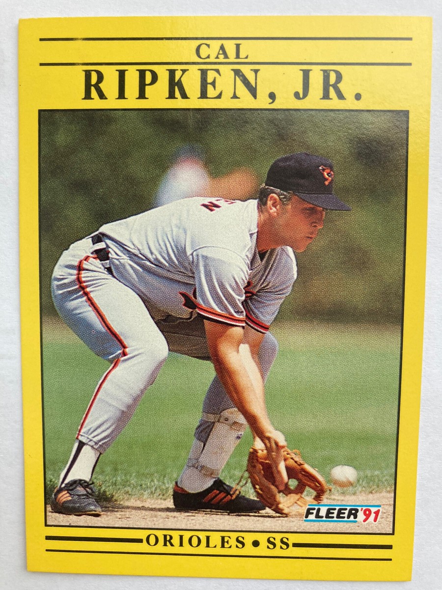 Cal Ripken Jr #490 Fleer 1991 Rare Error Ripken Front, Al Newman