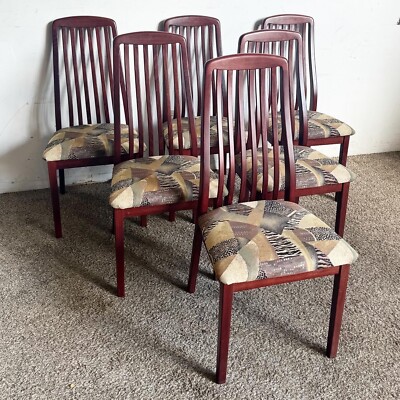 Mid Century Modern Italian Rosewood Dining Chairs by A. Sibau