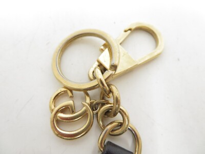 Authentic GUCCI GG Snake Bag Charm Keyholder Key Ring Keychain