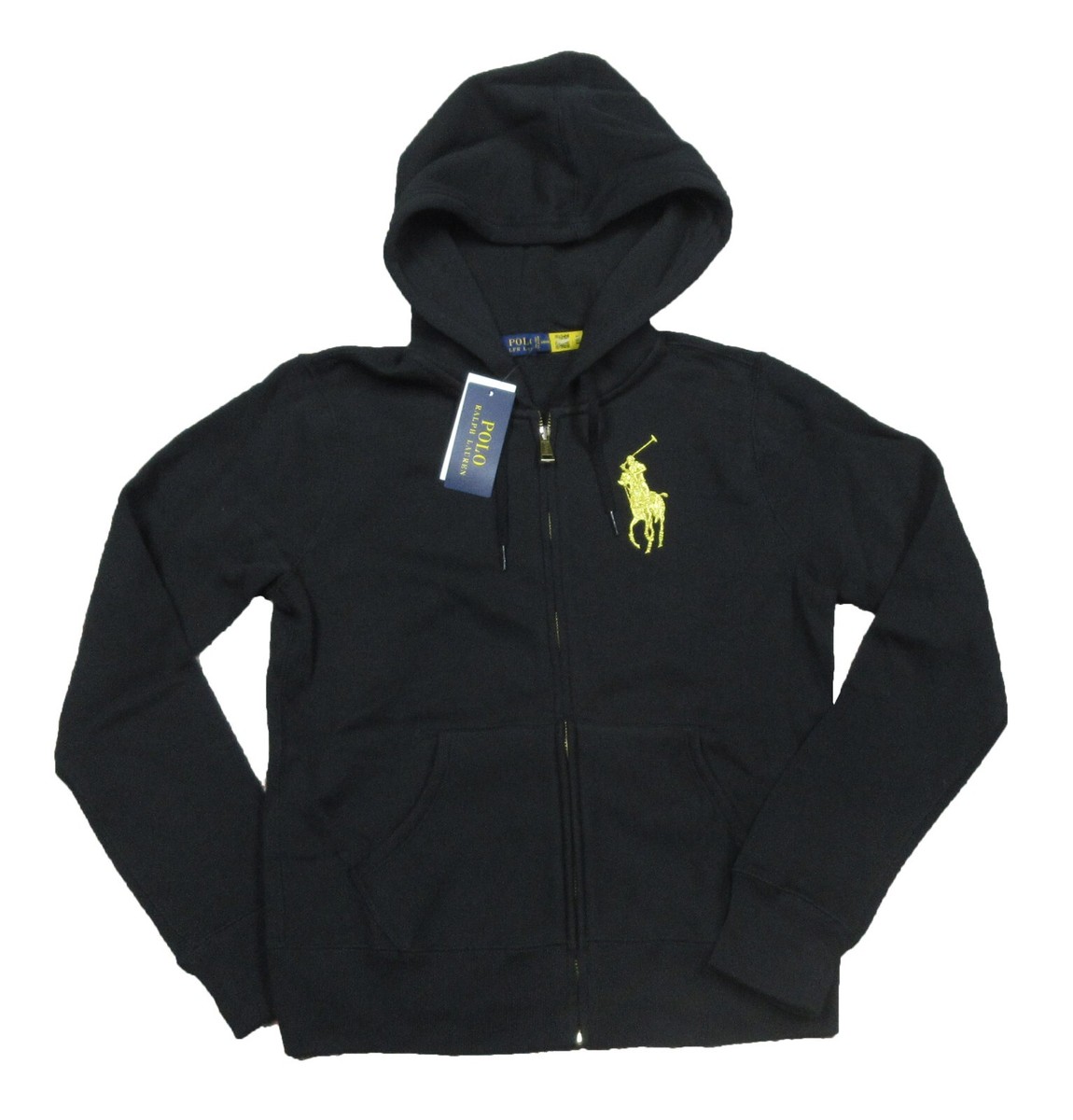 Polo Ralph Lauren Women's Black Gold Big Pony Fleece Lined Full
