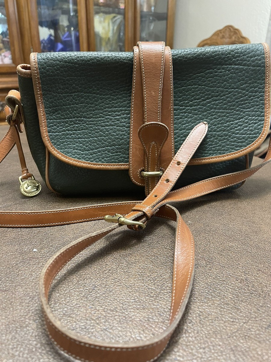 Dooney & Bourke Vintage All Weather Equestrian Bag Green Made in