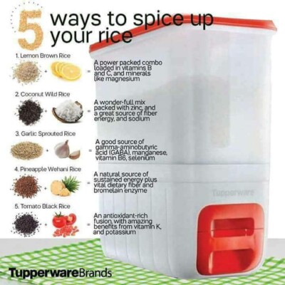 Tupperware Rice Dispenser Rice Smart 10 kg capacity | eBay