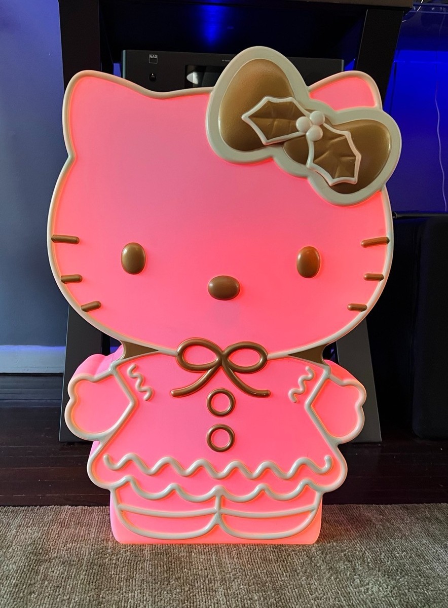 Hello Kitty Gingerbread Pink Wall Decor Sign Sanrio Christmas