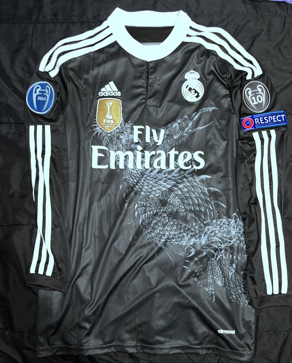 Real Madrid UCL 2014 Ronaldo #7 Yohji Yamamoto Black Dragon Jersey