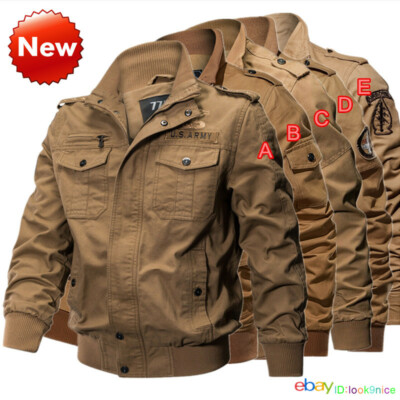 New Spring Fall Men's army Jacket Military Casual Jackets Coat