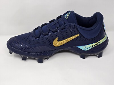 Nike Alpha Huarache Elite 4 Jackie Robinson MCS Cleats Navy Gold