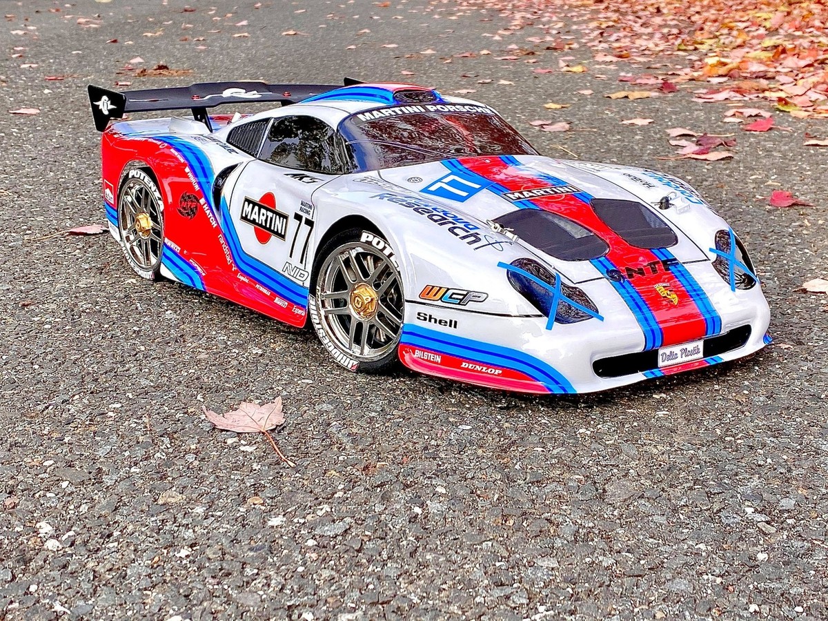 PORSCHE 911 GT1 EVO 1/8 GT CLEAR RC CAR BODY MUGEN TRAXXAS SLASH