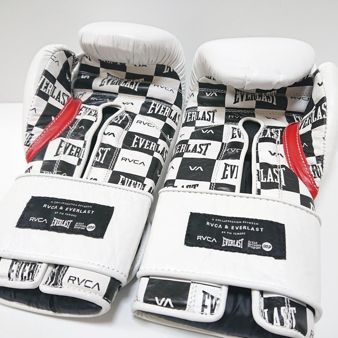 RVCA × EVERLAST Collaboration Boxing Gloves 14oz White Magic Tape