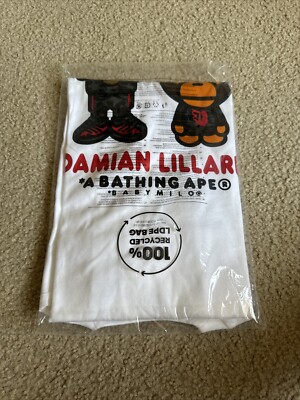 2024 A BATHING APE® x adidas DAMIAN LILLARD DAME9 Bape tee tshirt