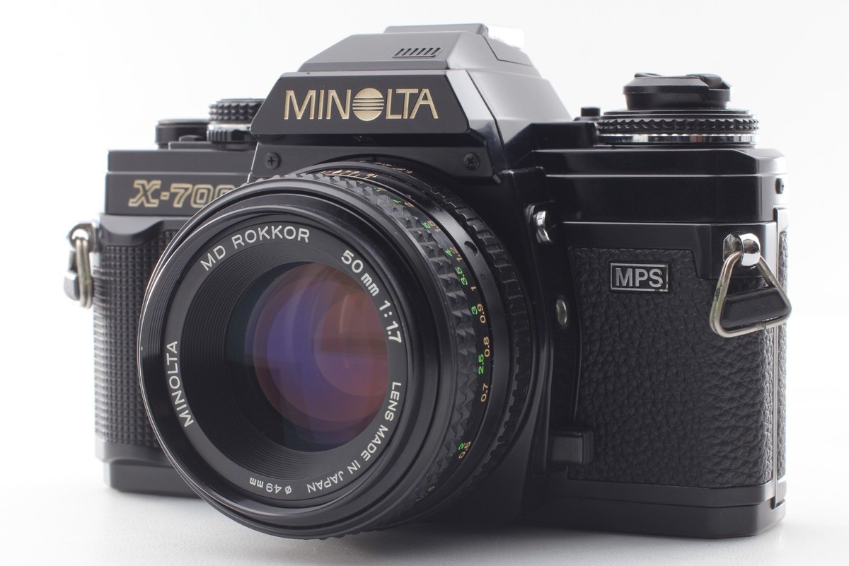 Near MINT ] MINOLTA New X-700 Film Camera Black MD 50mm f/1.7 lens