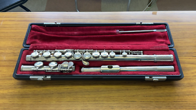 YAMAHA Flute Yfl-211 Silver Plating w/ Hard Case Used Musical