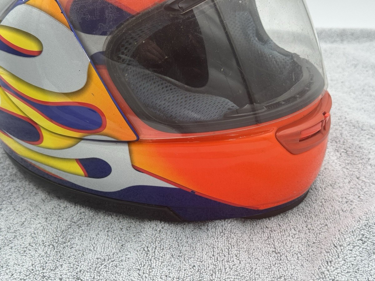 ARAI Quantum/f Full Face Motorcycle Helmet Flames RARE Size XXL