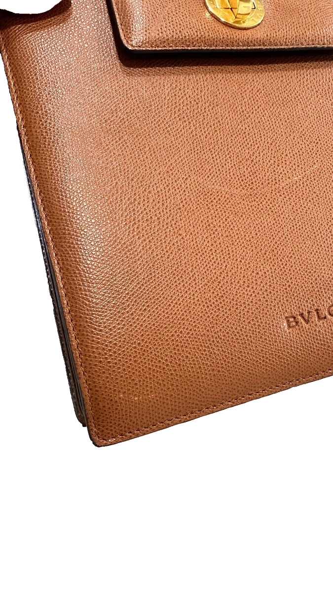 Bvlgari Vintage Shoulder Purse Brown Leather BULGARI | eBay