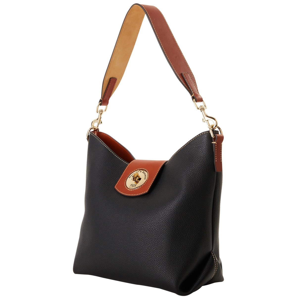 Dooney & Bourke Pebble Turnlock Sac 30 | Black | eBay