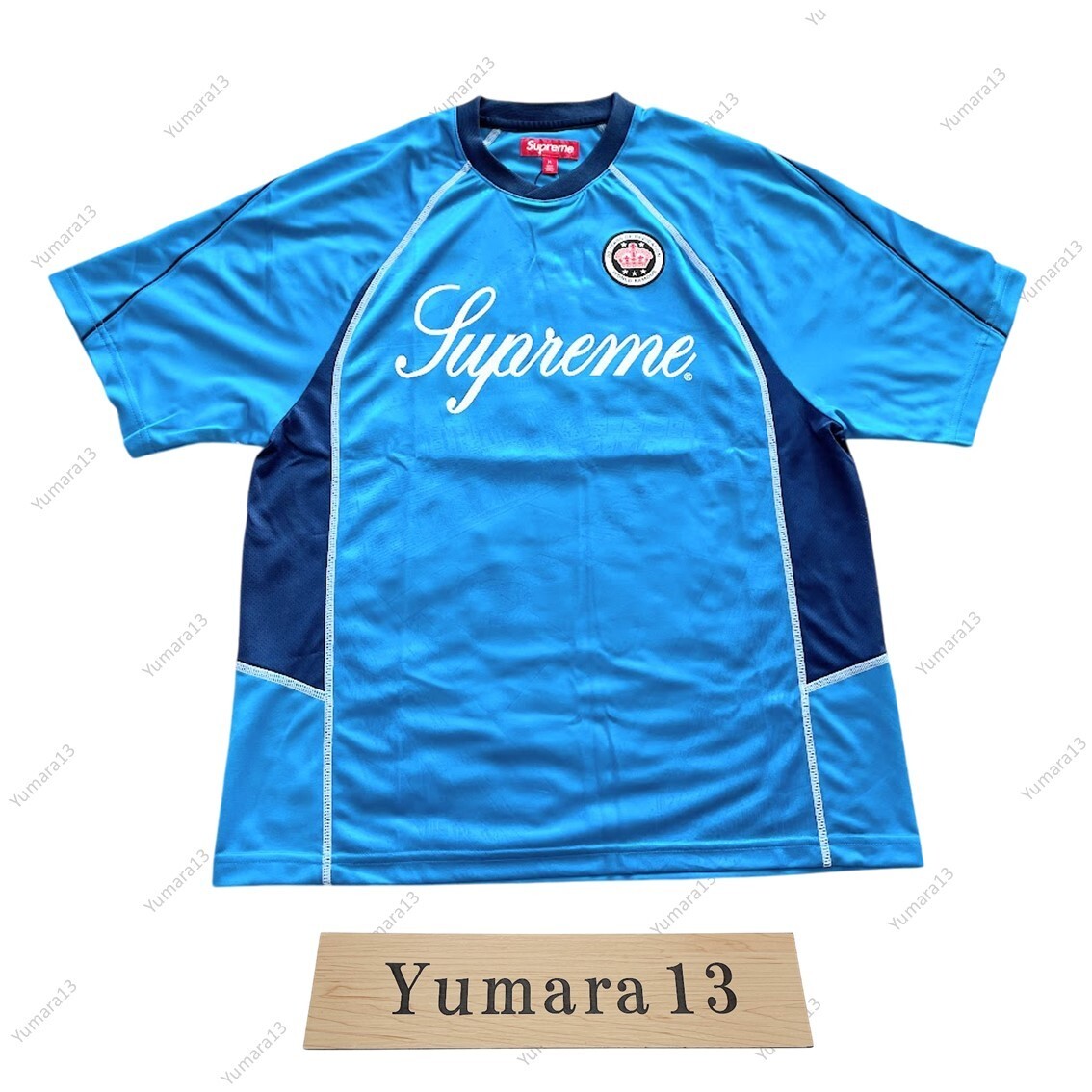 Supreme Jacquard Soccer Jersey Black Orange Blue 3colors | eBay