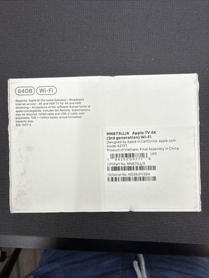 Apple TV 4K 3rd Gen. 128GB Media Streamer - Black, Wi-Fi +