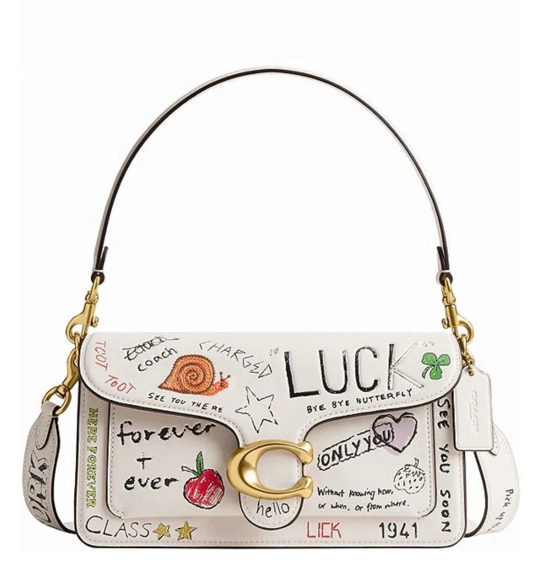 NWT Coach Leather Tabby Shoulder Bag 26 W/ Sketch Print CAM85