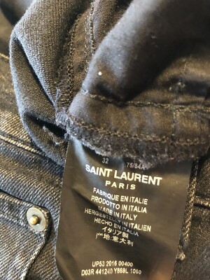 Saint Laurent D02 M/SK - LW Skinny Denim W/ Knee Rip | eBay