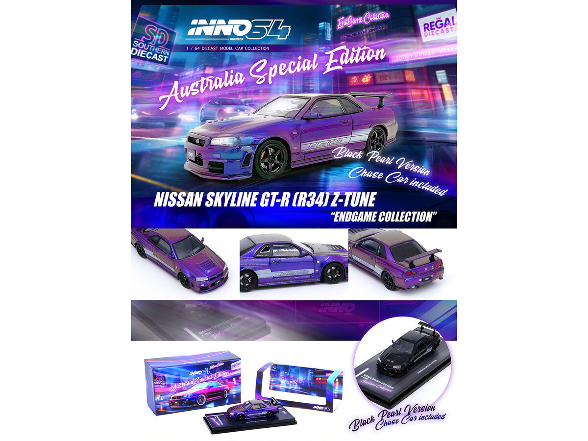 Inno Models Nissan Skyline GT-R R34 Z-Tune RHD Purple 1/64 IN64