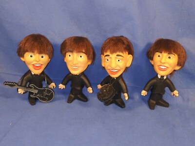 1964 Remco Nems Seltaeb The Beatles Doll Set of 4 Soft Body - 4.5