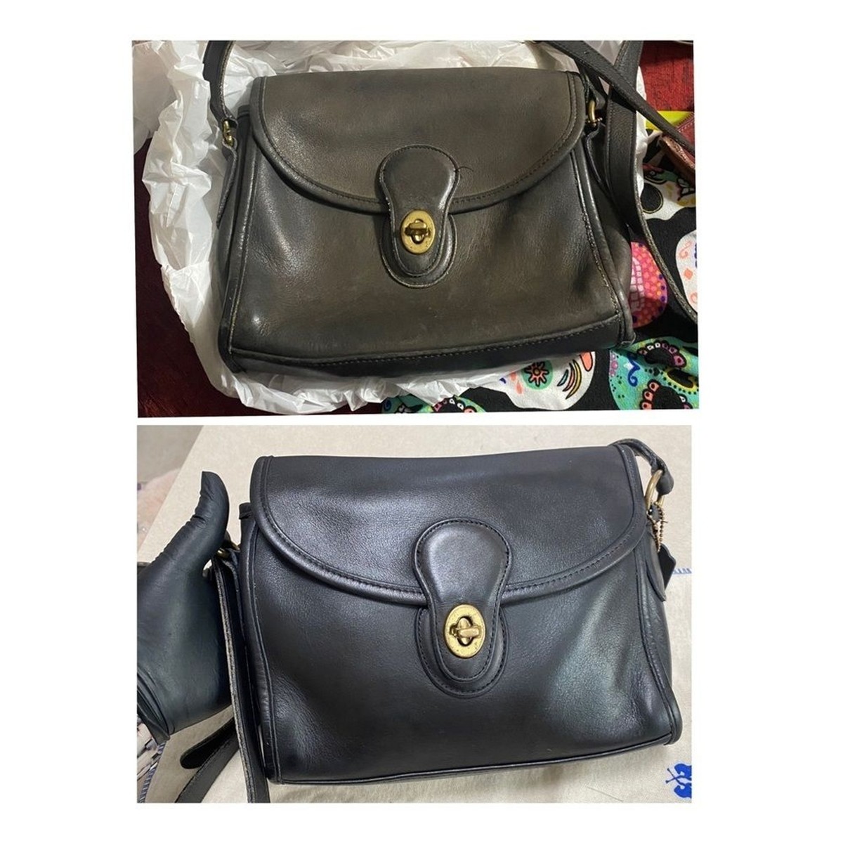 Coach Vintage Devon Shoulder Bag Black - Restored | eBay