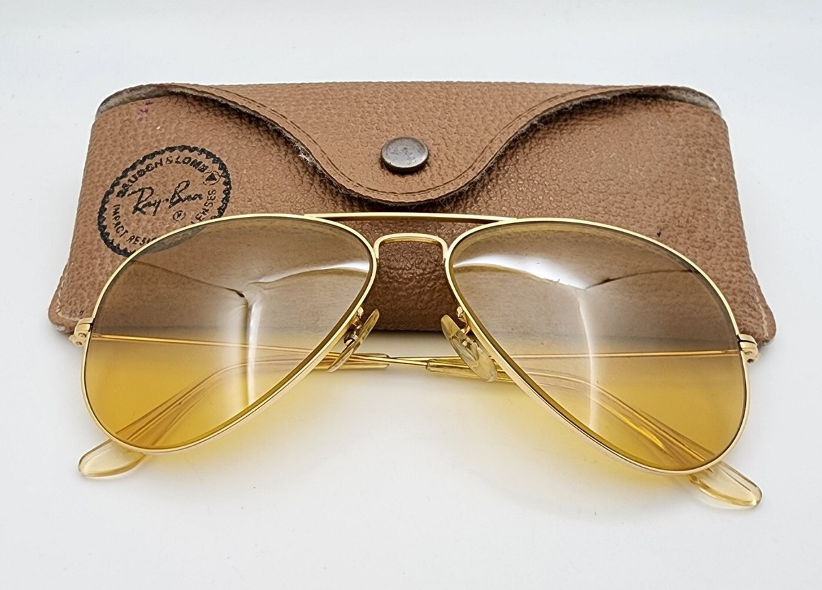 Vintage B&L Ray Ban Bausch & Lomb Ambermatic Full Mirror 58mm